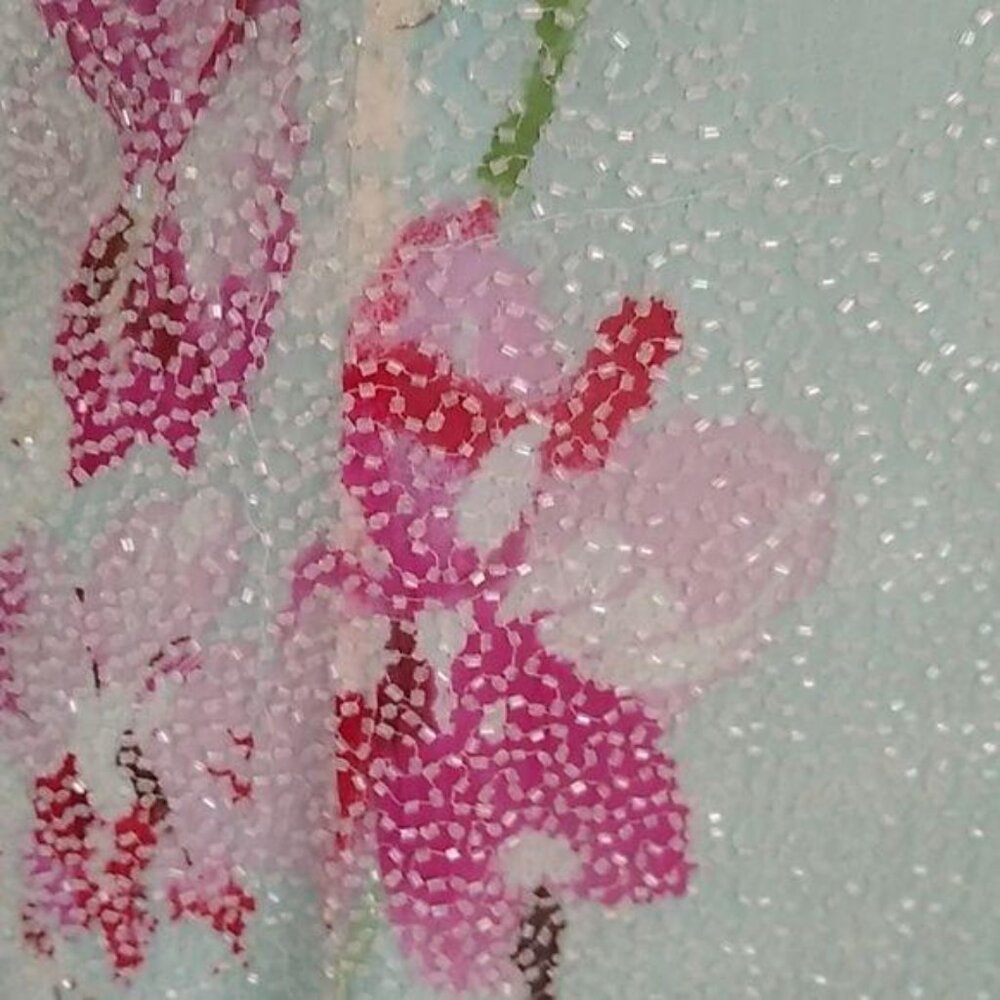 Kay Unger Fitted Fully Beaded Floral Dress 14 - Picture 6 of 9